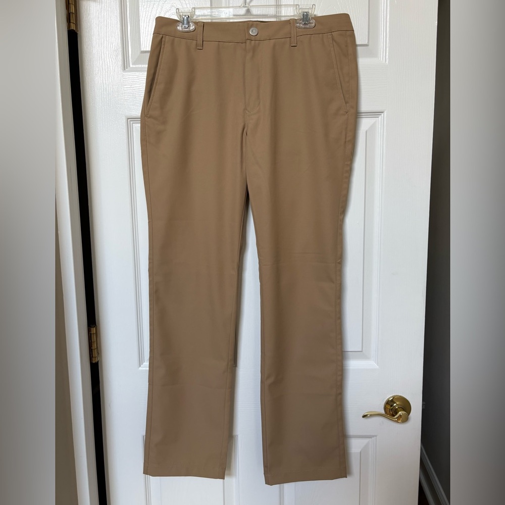 Bonobos Golf Men’s Sz. 33 x 32 Tan Slim Fit Stretch Breathable Performance Pants